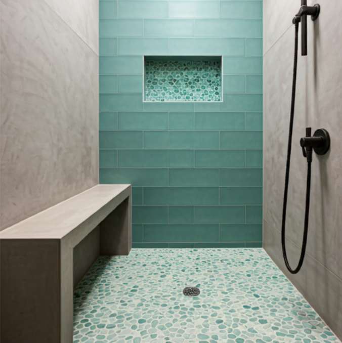 Aqua Green Glass Tiles