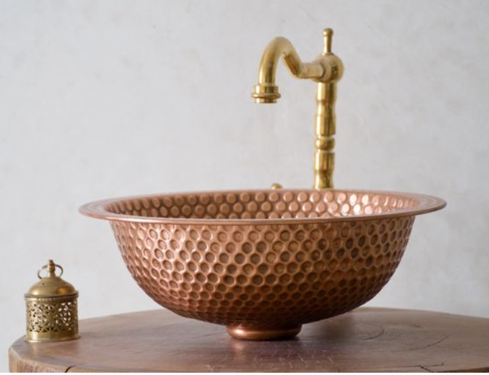 Copper Wash Basins For Rustic Appeal