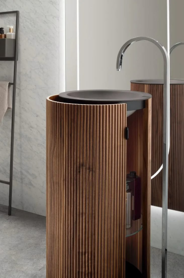 Free Standing Basins with Built-in Storage
